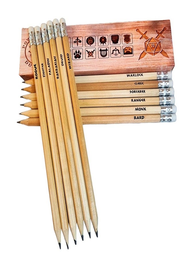 Power Beast Dungeon 12 Character Class Pencils for Dungeons and Dragons, D&D, Dungeon Master Gift, DND, D&D 5e, Pathfinder, Role Playing Games. - Image 3